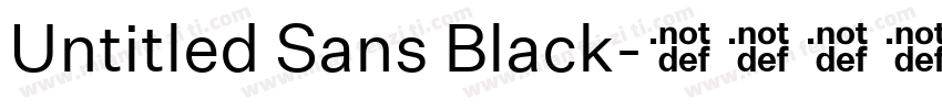 Untitled Sans Black字体转换